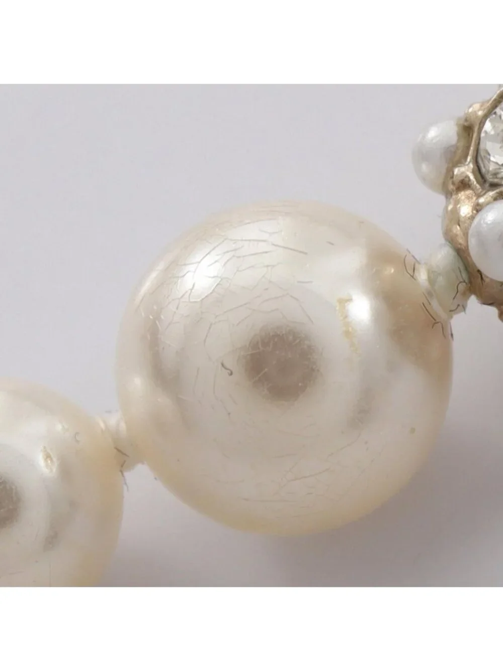 Chanel Necklace CC Logo White Pearl